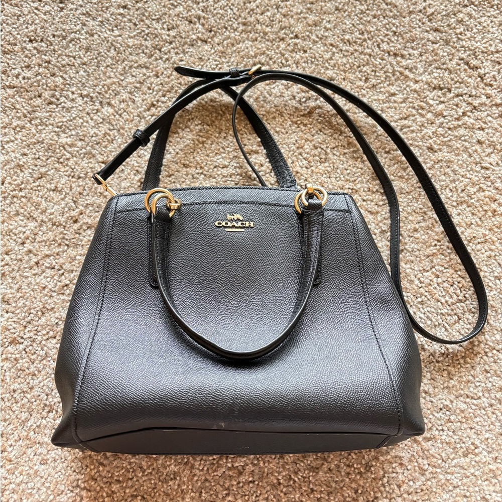 Coach Black Leather Minetta Satchel